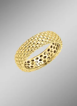 Exquisite Gold-Eleganz: Damenring mit Ziselierung