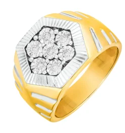 Exquisiter Herrenring in Bicolor