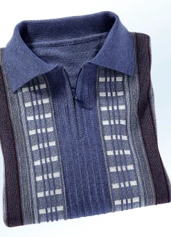 Faszinierender Polopullover mit kurzem Reißverschluss