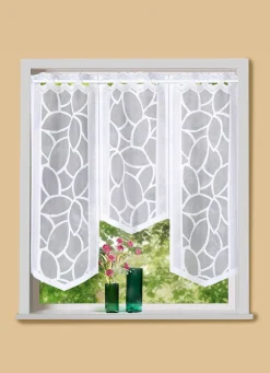 Fensterbehang mit Stangendurchzug, 3-teilig