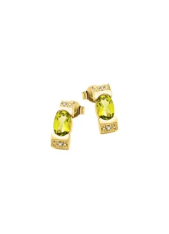 Frische trifft Eleganz – Ohrstecker mit Peridot und Diamanten