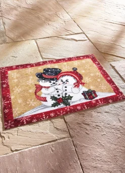 Fußmatte mit Schneemann-Motiv