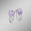 Funkelnde Eleganz: Ohrstecker mit echt Amethyst-