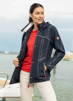 Funktionsjacke mit abnehmbarer Kapuze