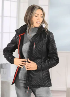 Funktionsjacke mit Regenschild an der Kapuze