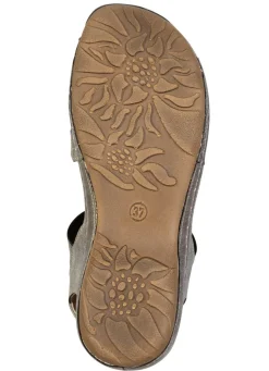 Gemini, modische Damen-Sandalen, Weite G, mit Blüten-Applikationen