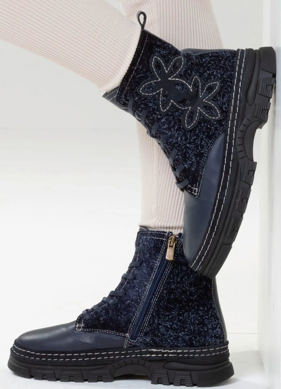 Gemini, modische Damen-Stiefeletten, Winterschuhe, Weite G, mit herausnehmbarem Fußbett