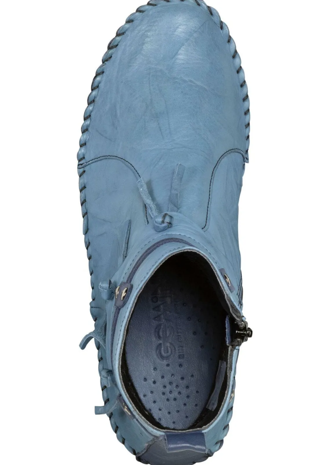 Gemini Mokassin-Stiefelette mit Knitter-Struktur