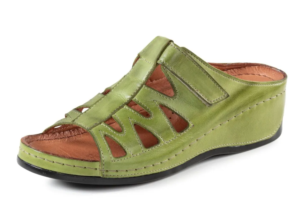 Gemini Pantolette aus teilweise schattiertem Rind-Nappaleder