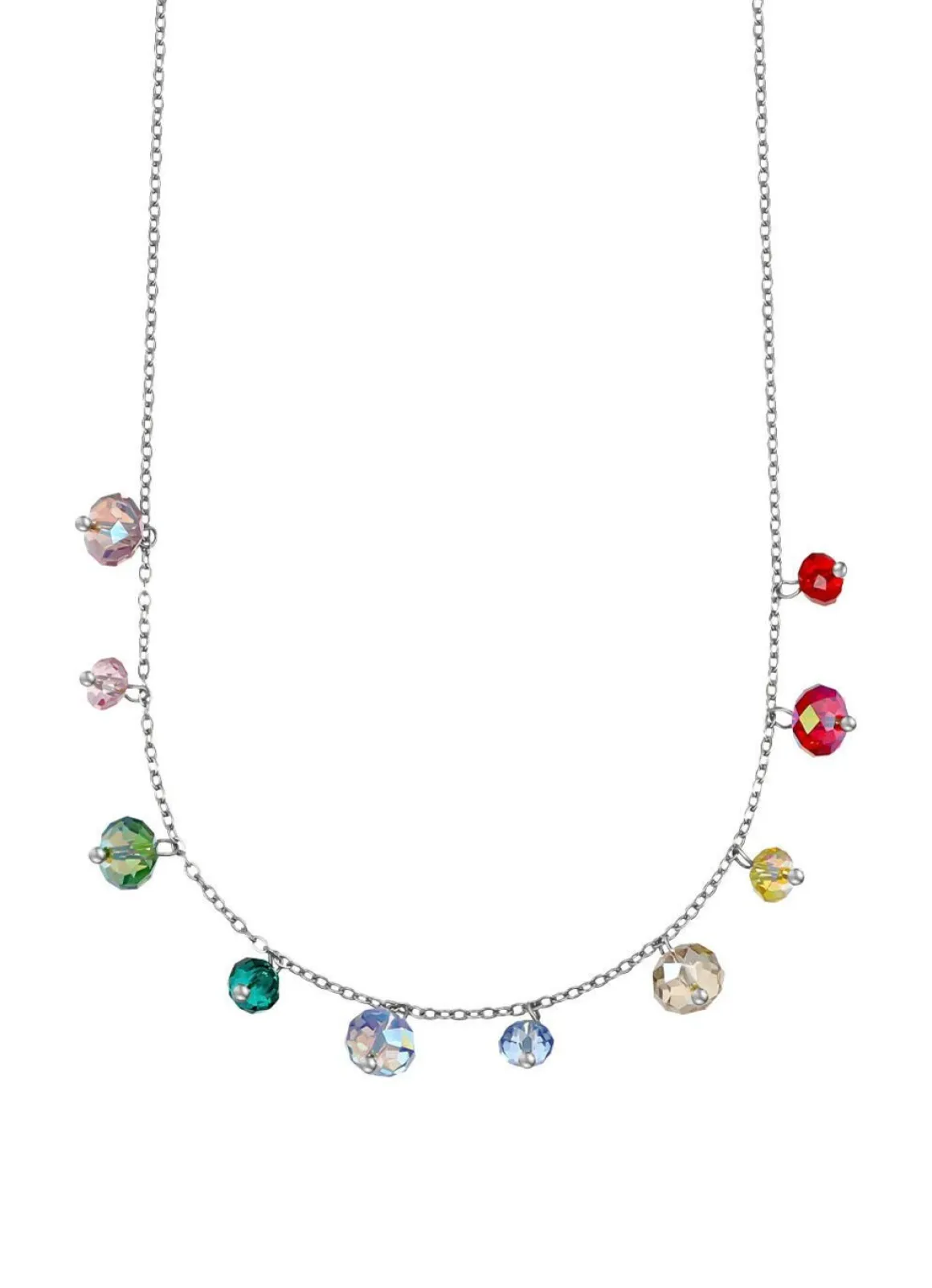 Halskette mit bunten Swarovski®-Kristallen