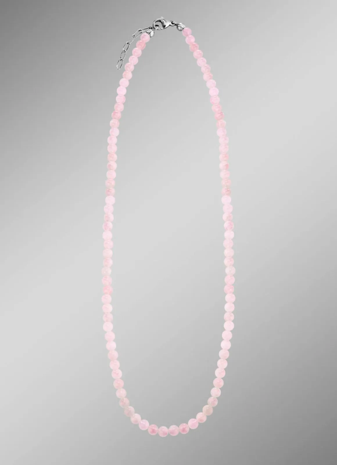 Halskette mit echtem Rosenquarz