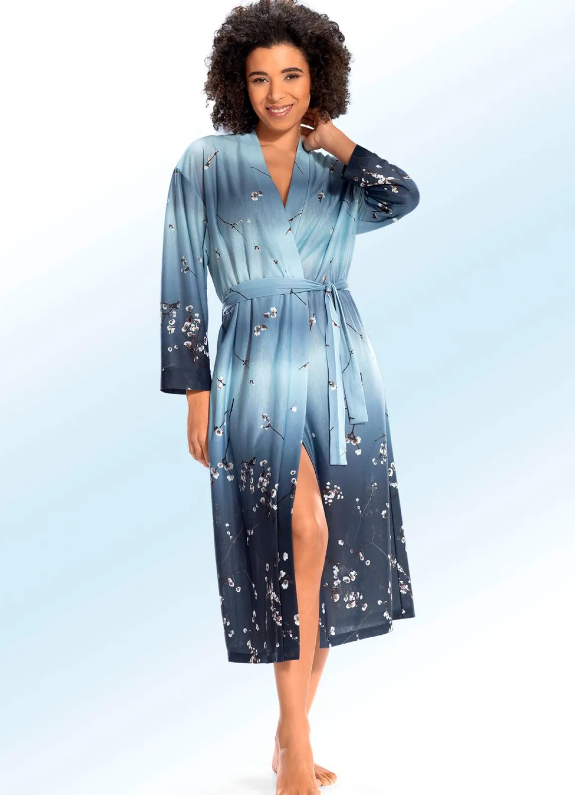 Hausmantel in Kimono-Form