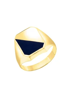 Herrenring aus 375er Gold mit Onyx