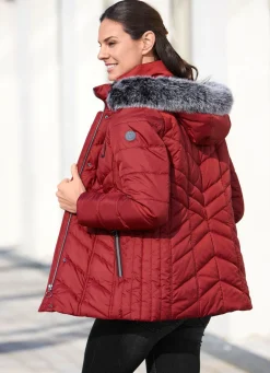Jacke mit abnehmbarem Kunstpelz-Besatz