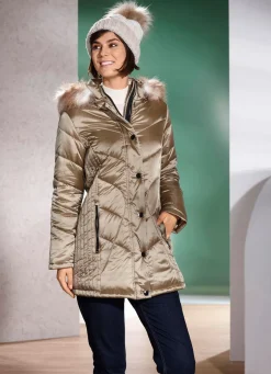 Jacke mit figurschmeichelnder Längssteppung seitlich