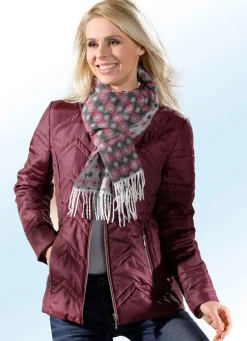 Jacke mit seitlicher Längssteppung