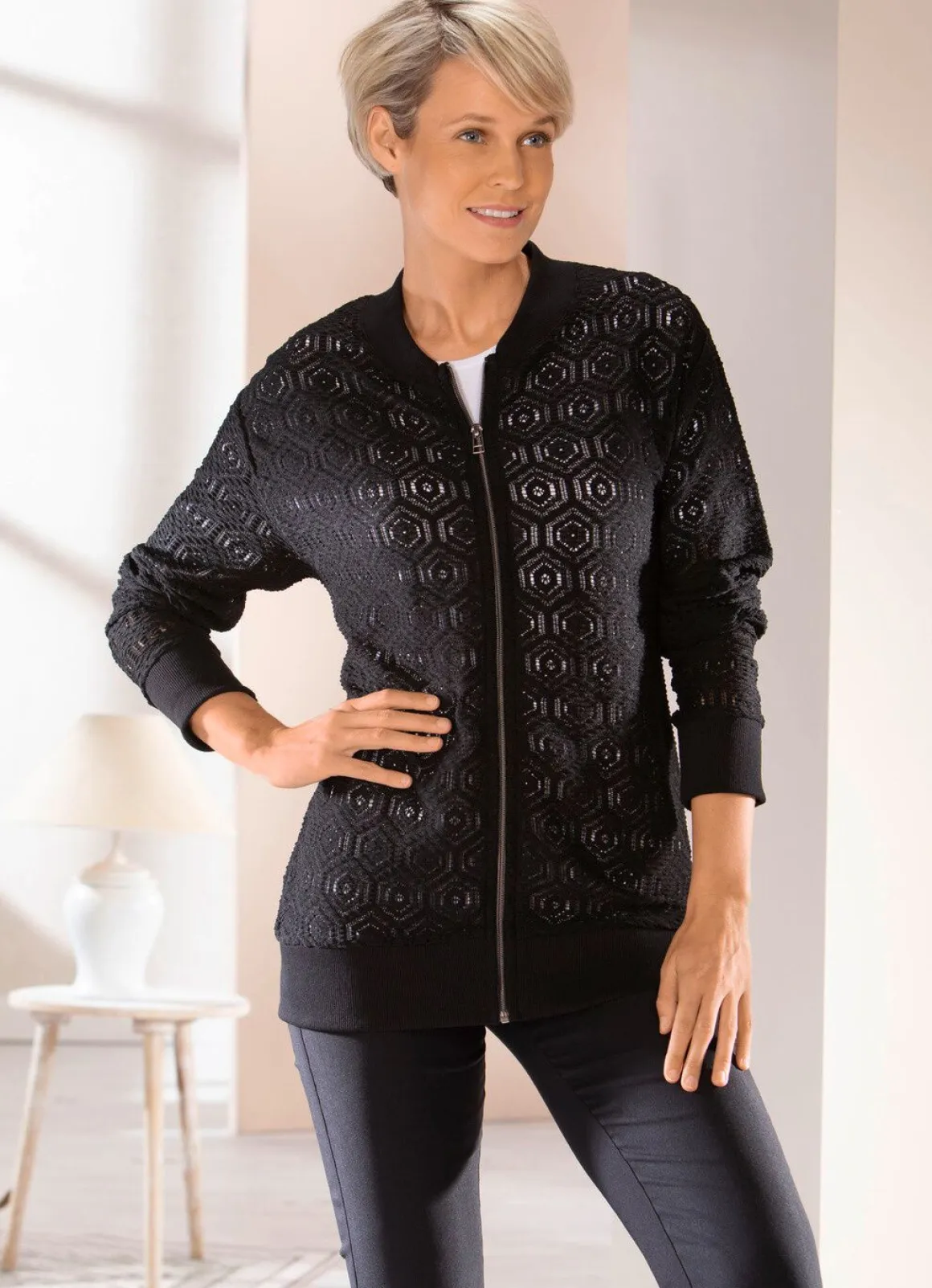 Jacke mit Stehkragen