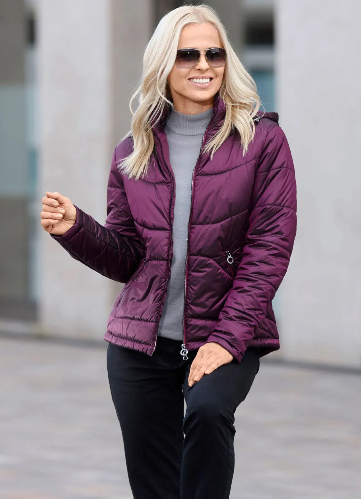 Jacke mit 2-Wege-Reißverschluss