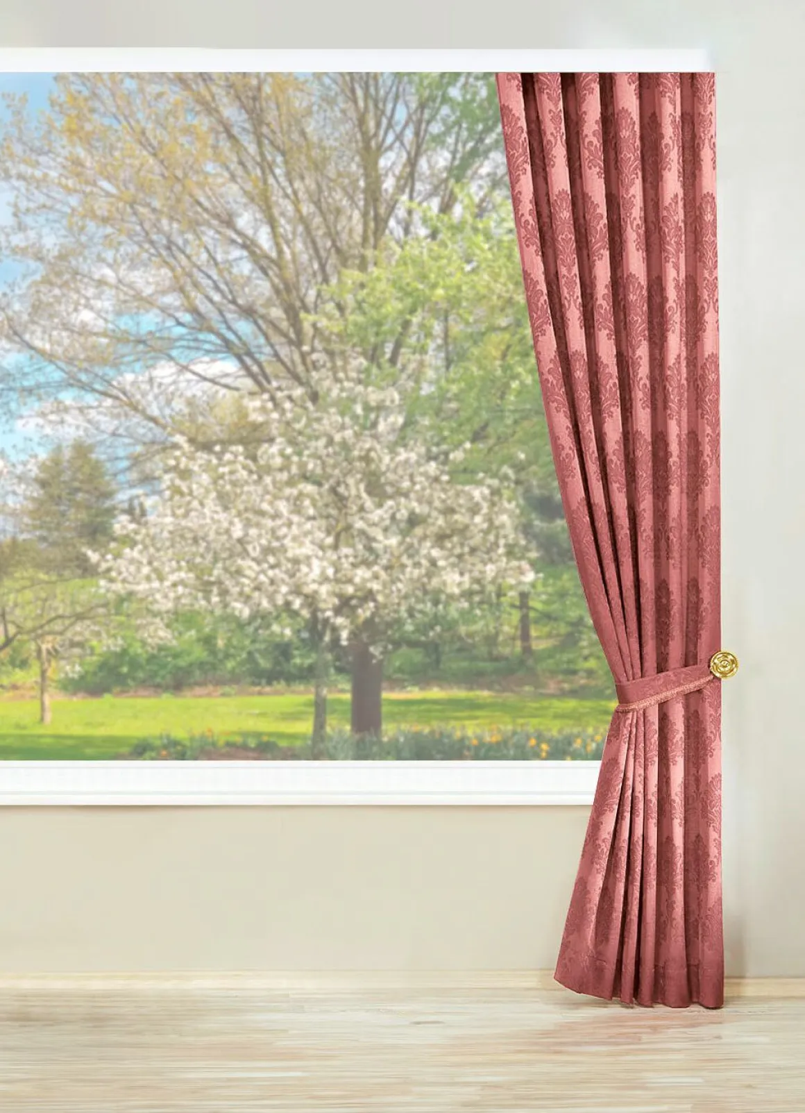 Jacquard-Übergardine mit Universalschienenband