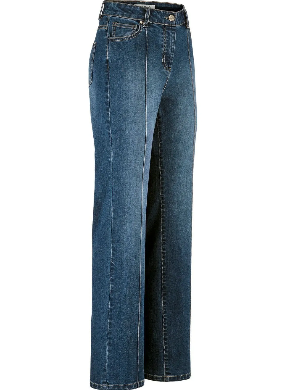 Jeans mit abgesteppten Biesen