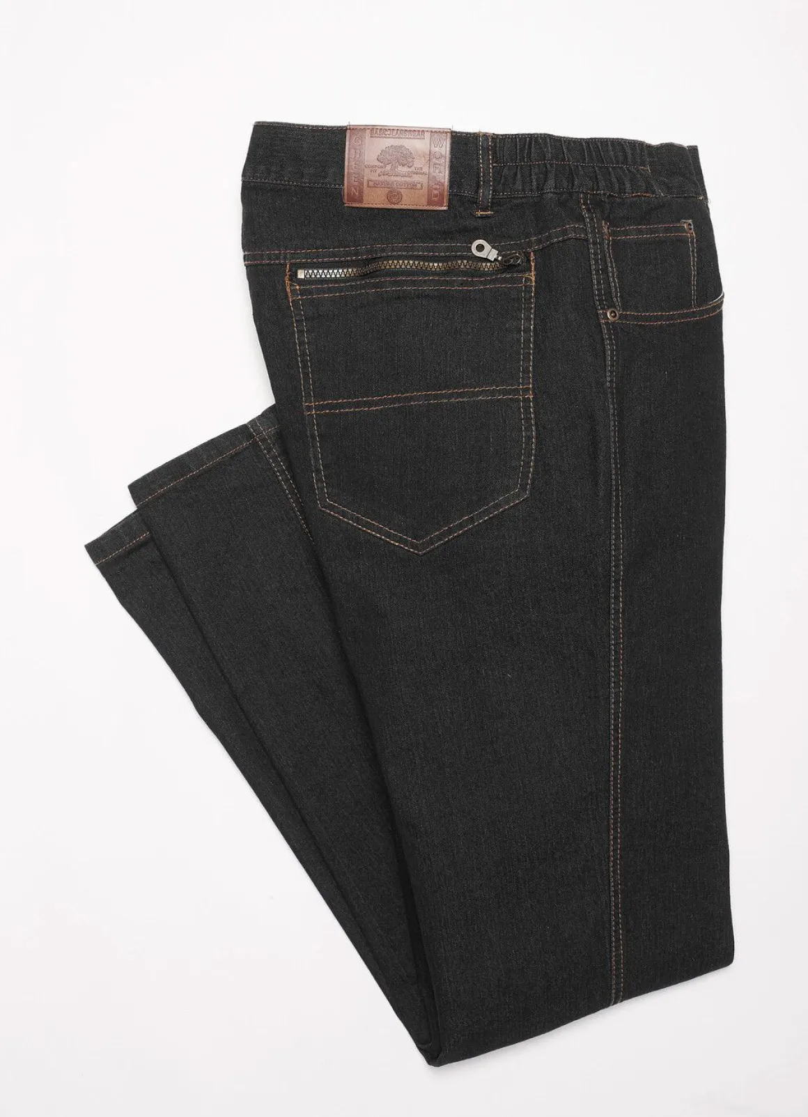 Jeans mit Dehnbundeinsätzen in 3 Farben