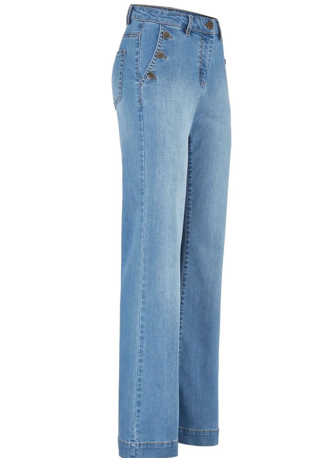 Jeans mit trendigen Zierknöpfen