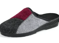 Klassische Damen-Hausschuhe, Weite H, im Textil-Materialmix
