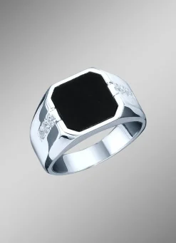 Klassischer Herrenring mit Onyx