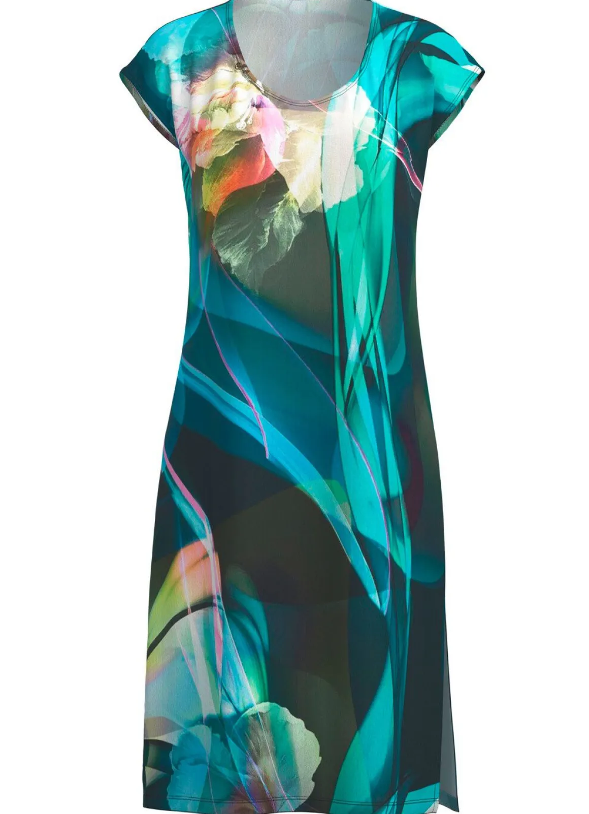 Kleid mit farbbrillantem Druckdessin