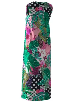 Kleid mit farbbrillantem Druckdessin, ärmellos