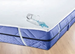 Kochfeste Matratzen-Schutzauflage mit Baumwoll-Frotteebezug