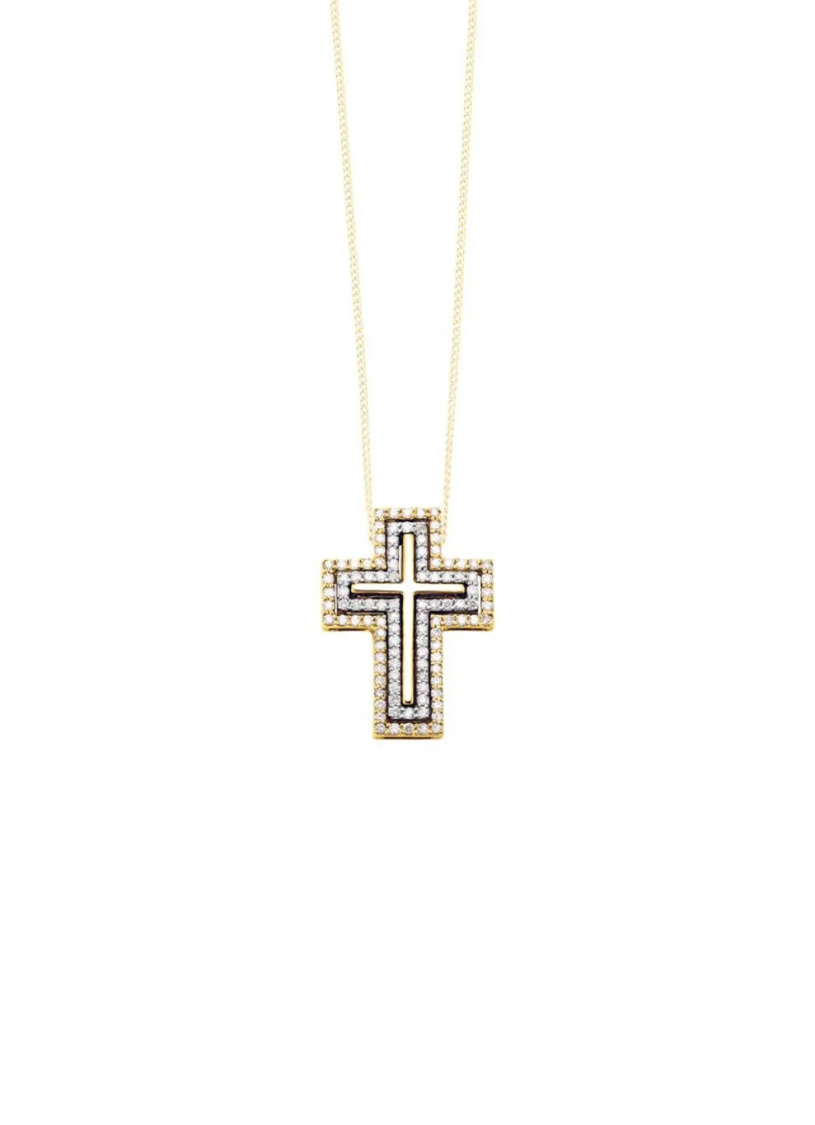 Kreuz-Anhänger mit Brillanten
