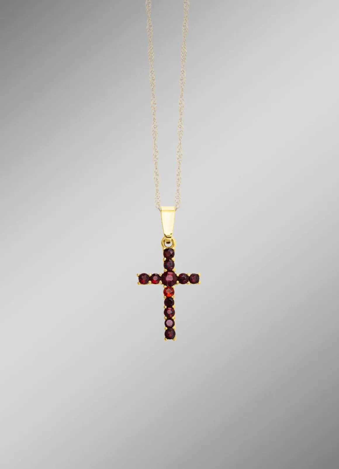 Kreuz-Anhänger mit Granat