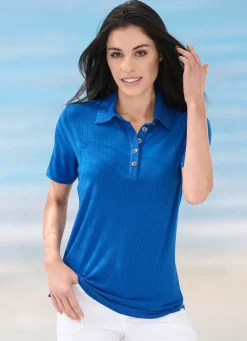 Laurina Poloshirt mit Knopfleiste