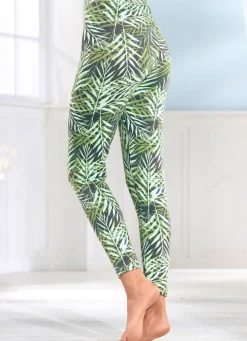 Laurina Zweierpack Leggings mit Gummizug im Bund
