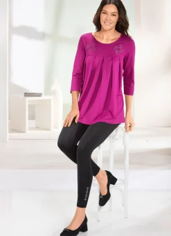 Leggings mit edel glänzendem Ziermotiv