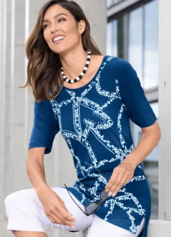 Longshirt mit Strasszier
