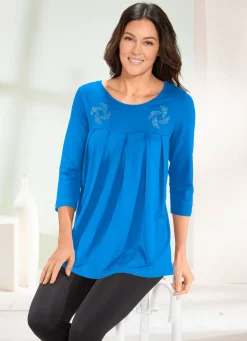 Longshirt mit Zierplättchen in 3 Farben