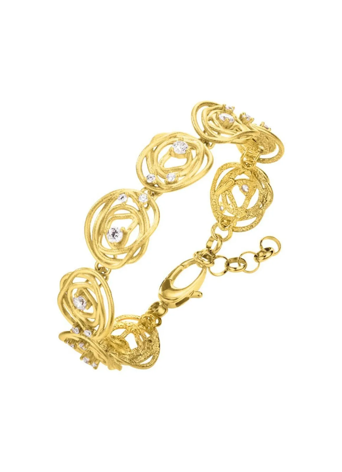 Mattiertes Armband mit Zirkonia