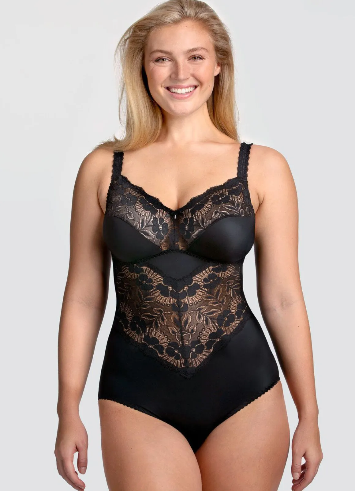 Miss Mary Hosenkorselett mit Elastikspitzeneinsätzen