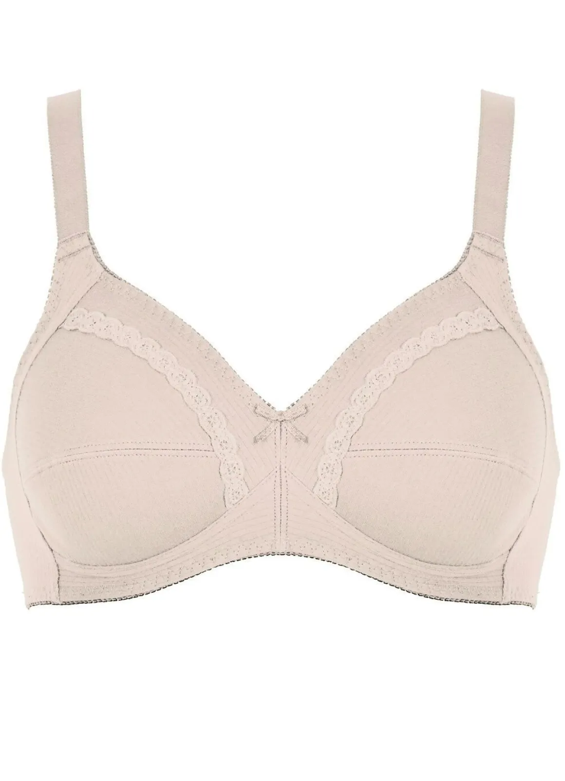 Naturana Zweierpack BH mit dekorativem Spitzenband in den Cups