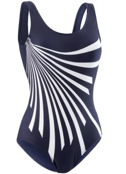 Pacific Fashion Badeanzug mit platziertem Druckdessin und Halbkorsage