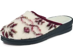 Pantoffel aus bedrucktem Plüschmaterial