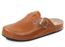 Pantolette aus Nappaleder mit luftiger Perforation
