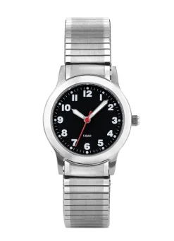 Para-Quartz-Damenuhr mit Edelstahlzugband