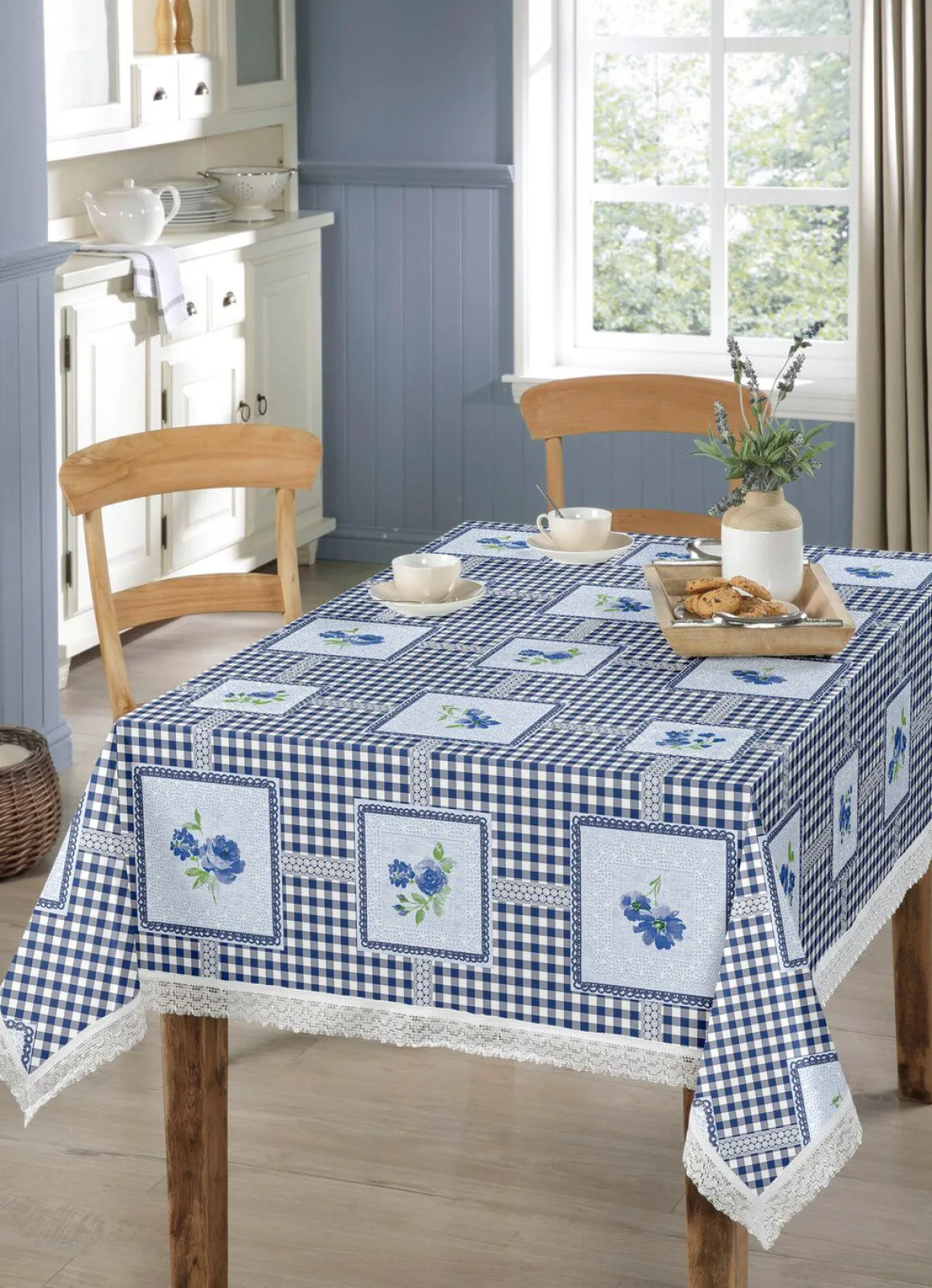 Pflegeleichte Wachstuch-Tischdecke