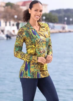 Poloshirt mit farbbrillantem Druck