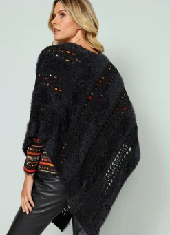 Poncho in Garnmix