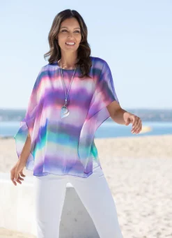 Poncho-Tunika in Multicolor
