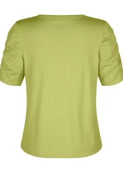 Pulli mit Raffung an den Ärmeln